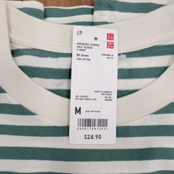 Uniqlo Mens striped t-shirt NWT - Picture 3 of 5